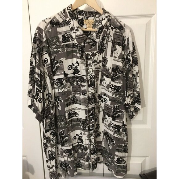 Panama Jack Men’s Sz 3XL Hawaii Button‎ Shirt Motorcycle Club Maui - Picture 3 of 8